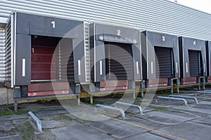 Loading docks of a warehouse