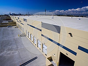 Loading docks in warehouse, Denver, Colorado