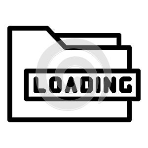 Loading folder icon outline vector. Html code