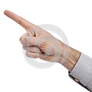 Loading Hand Pointer isolated on white background