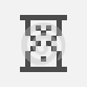 Loading Hourglass isolated on white background. Vector illustration.