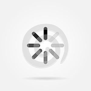 The loading icon. Buffering, download symbol. logo. Stock - Vector illustration.