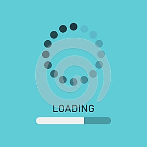 Loading icon. Loading process screen. Load bar for mobile and other app.