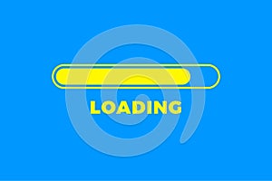 Loading icon. Progress bar icon isolated, minimal design. Vector illustration