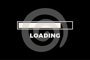 Loading icon. Progress bar icon isolated, minimal design. Vector illustration