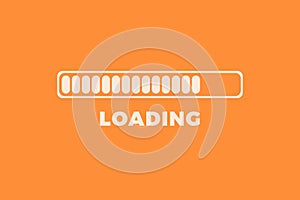 Loading icon. Progress bar icon isolated, minimal design. Vector illustrationern, illustration background