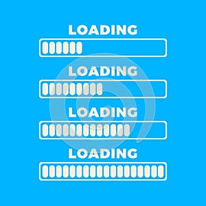 Loading icon. Progress bar icon isolated, minimal design. Vector illustrationern, illustration background