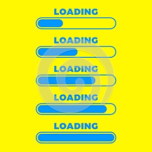 Loading icon. Progress bar icon isolated, minimal design. Vector illustrationern, illustration background