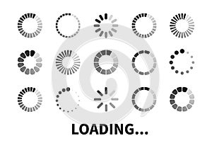 Loading icon set.
