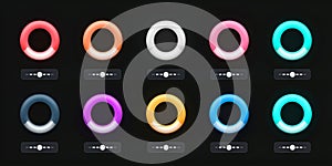 Loading icon set. Minimalist loading animation icons