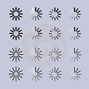 Loading icon vector. Set of icon buffer and load symbol