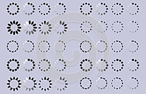 Loading icon vector. Set of icon buffer and load symbol