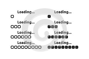 Loading icon. Website object interface symbol. Sign progress load vector