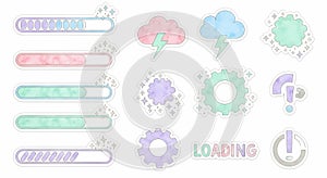 Loading icons with transparent background