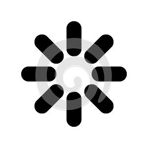 Loading indicator black glyph ui icon