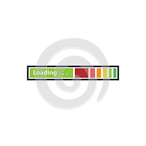 Loading indicator icon vector flat design Progress upload interface