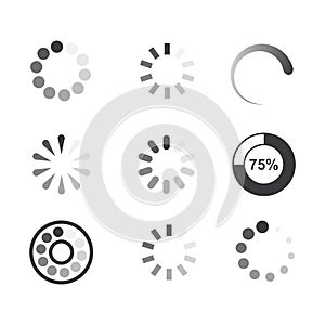 loading indicator icon vector illustration design