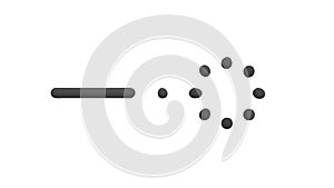 Loading indicator icon vector for processing or waiting status, vector design Generative AI