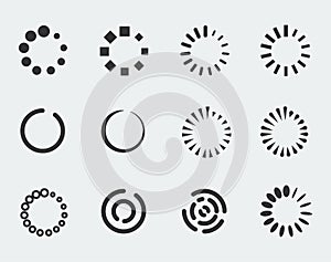 Loading indicators icon set