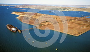 Loading iron ore at Dampier.