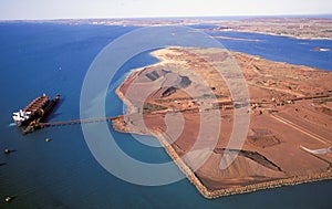 Loading iron ore at Dampier.