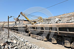 Loading of iron ore railways