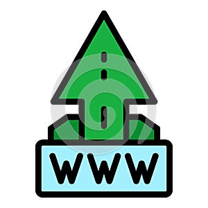 Loading page icon color outline vector
