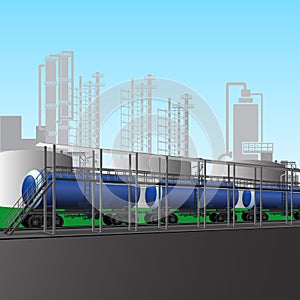 Loading of petroleum products at the refinery
