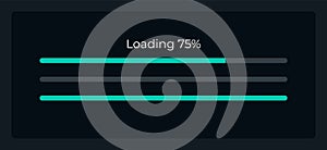 Loading progress bar UI element template