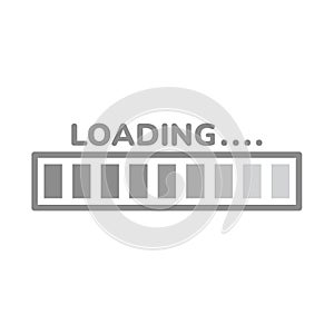 Loading progress bar vector icon