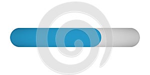 Loading progress status bar on white background