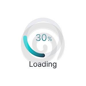 Loading progress User interface elements for mobile app. UI icons. Vector illustration. Simple modern design. For mobile, web,