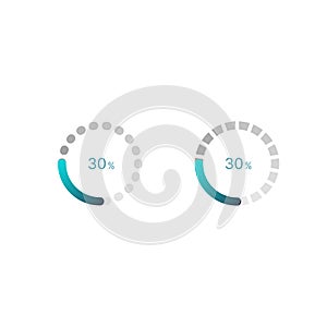 Loading progress User interface elements for mobile app. UI icons. Vector illustration. Simple modern design. For mobile, web,