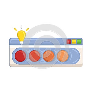Loading indicator is a visual element that shows that a process is in progress. Flat vector illustration.