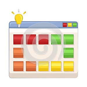 Loading indicator is a visual element that shows that a process is in progress. Flat vector illustration.