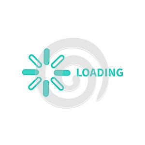 Loading, Reload Isolated Flat Web Mobile Icon Vector Sign Symbol Button Element Silhouette on white background