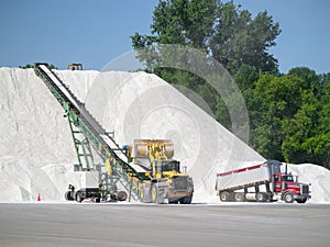 Loading Salt onto Conveyor.