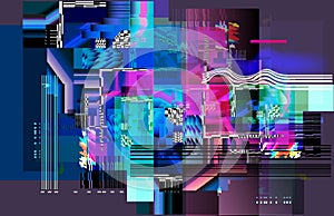 Loading Screen Glitch Internet Bandwdith Vector