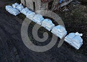 loading of seed, grain. humanitarian aid in war-affected areas. food