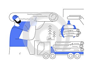 Loading trees abstract concept vector illustration.