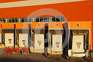 Loading and unloading zone of hypermarket