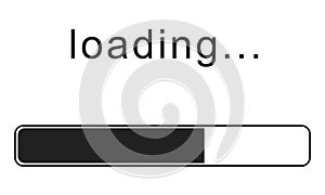Loading vector icon. Isolated download, loading symbol