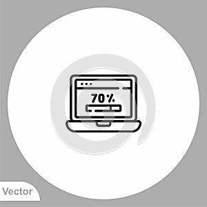 Loading vector icon sign symbol