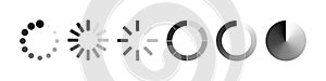 Loading. Vector Load icons, isolated. Set of Loading icons. Vector illustration