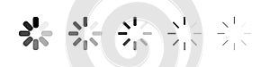 Loading. Vector Load icons, isolated. Set of Loading icons. Vector illustration