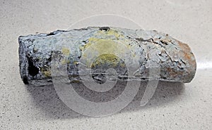 Loaf of black bread with mold