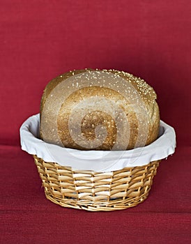 Loaf of Bread in Basket