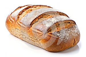 Loaf of bread isolated over white background