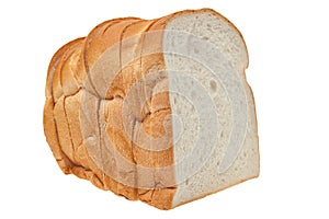Loaf of bread isolated on white background