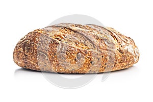 Loaf of bread isolated on white background